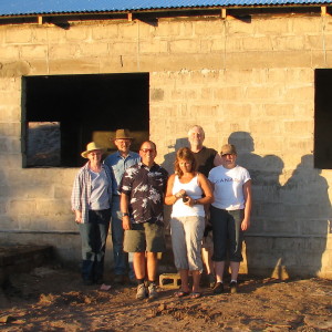 Dave & Vicky (far left) on a recent visit to VOH Mongu